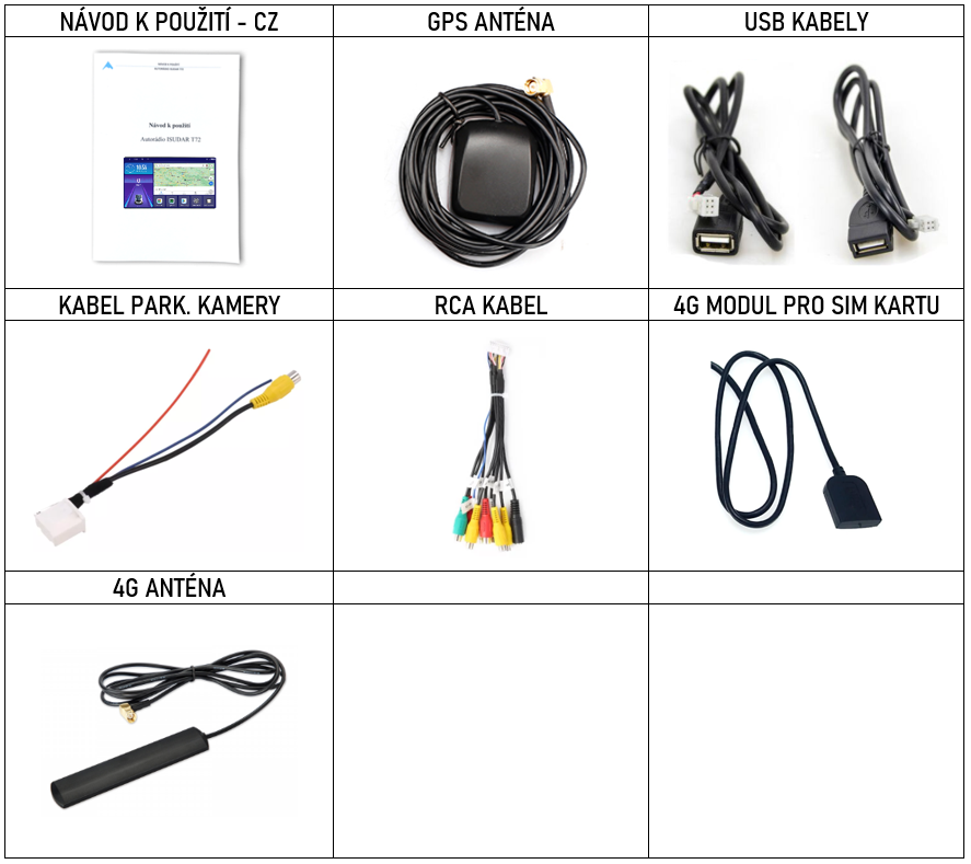 CZ_2DIN autorádio Isudar T68B s CarPlay, AndroidAuto a GPS - evtech.sk